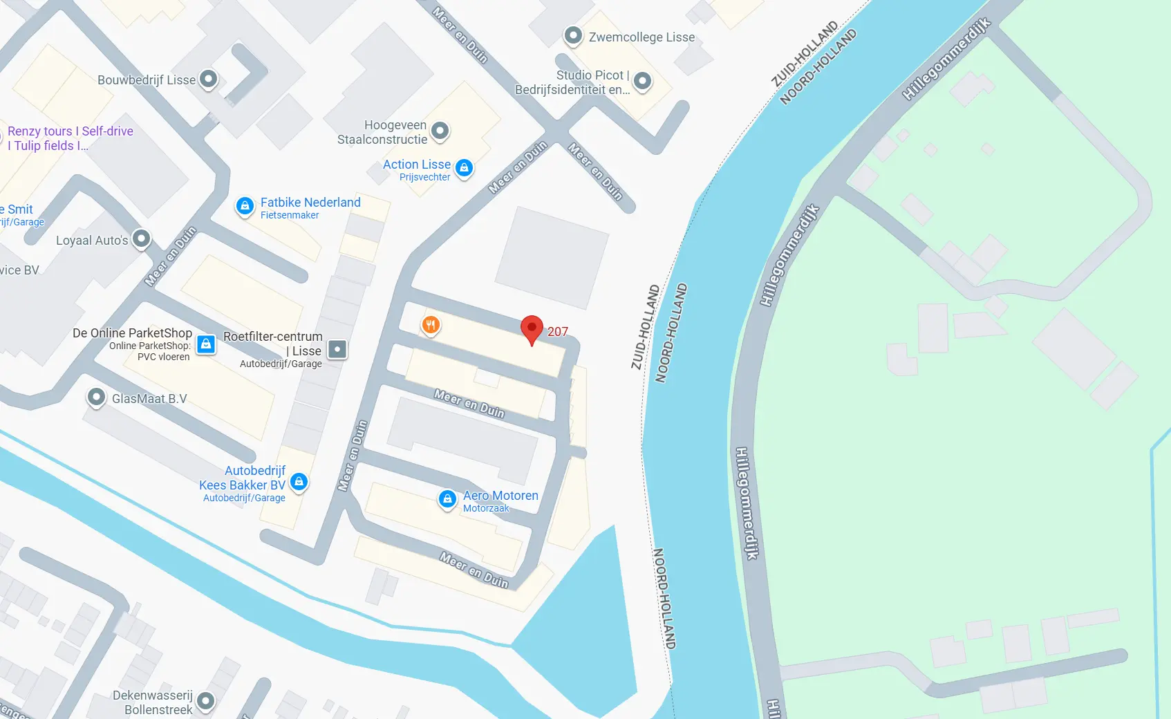 Kaart locatie The Repairguys Lisse